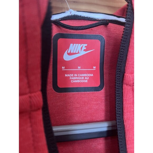 Nike Sportswear Tech Fleece Kids' Full Zip Red Hoodie Size Medium HV5867-672 - Picture 8 of 10